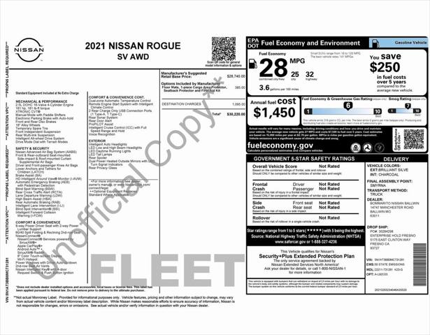 2021 Nissan Rogue SV Intelligent AWD