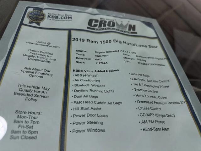 2019 Ram 1500 Big Horn/Lone Star Crew Cab 4x4 5'7" Box