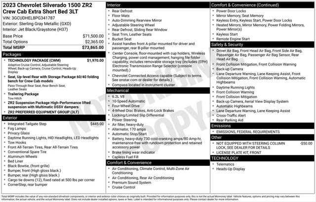 2023 Chevrolet Silverado 1500 4WD Crew Cab Short Bed ZR2