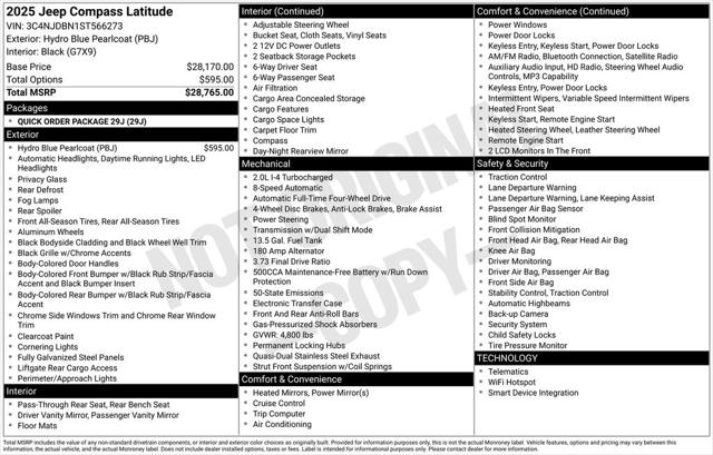 2025 Jeep Compass COMPASS LATITUDE 4X4