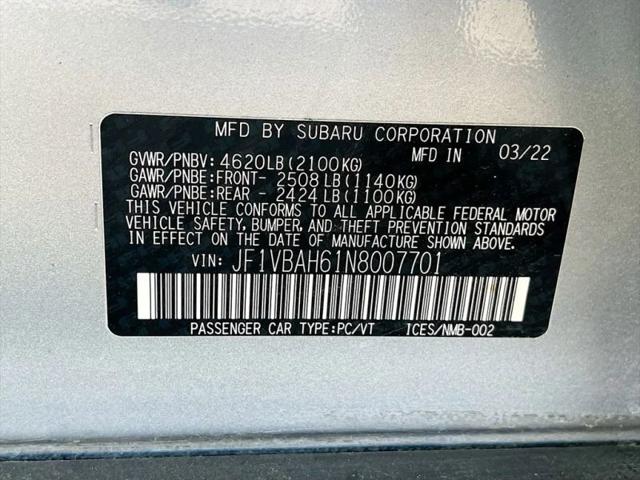 2022 Subaru WRX Premium