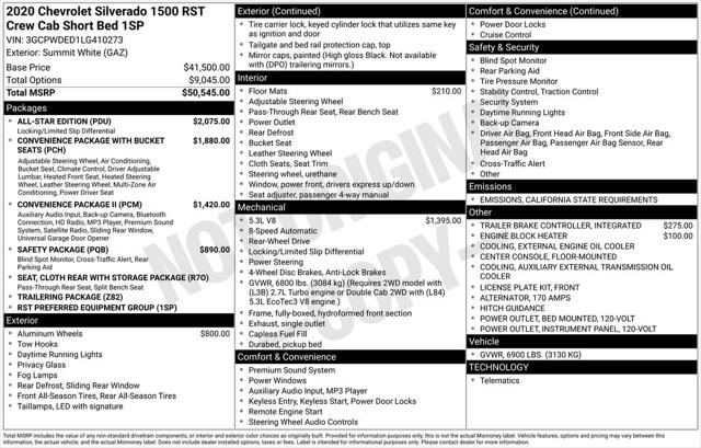 2020 Chevrolet Silverado 1500 2WD Crew Cab Short Bed RST