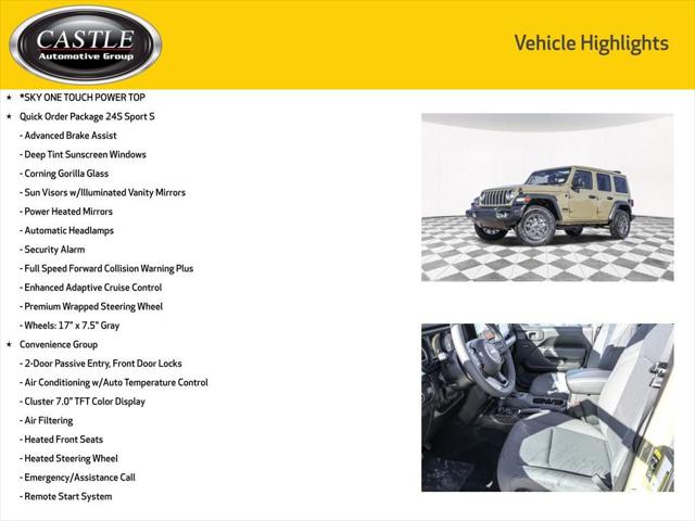 2025 Jeep Wrangler WRANGLER 4-DOOR SPORT S