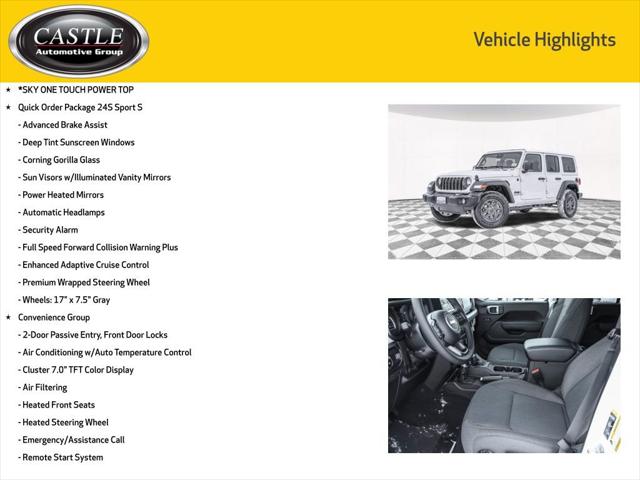 2025 Jeep Wrangler WRANGLER 4-DOOR SPORT S