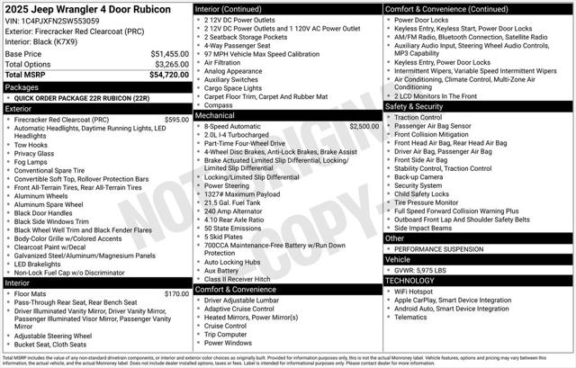 2025 Jeep Wrangler WRANGLER 4-DOOR RUBICON