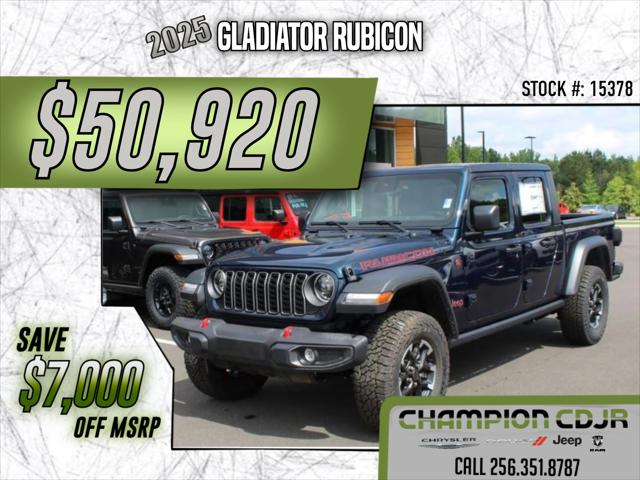 2025 Jeep Gladiator GLADIATOR RUBICON 4X4 2025 Jeep Gladiator GLADIATOR RUBICON 4X4
