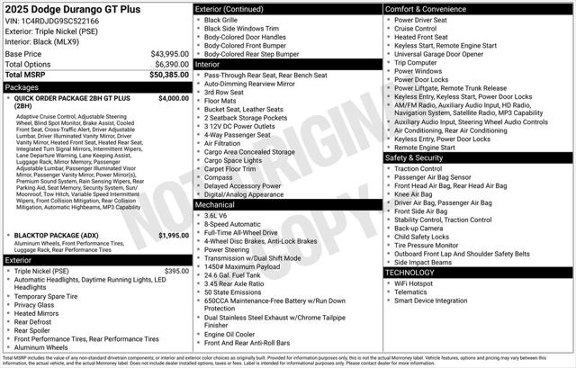 2025 Dodge Durango DURANGO GT PLUS AWD