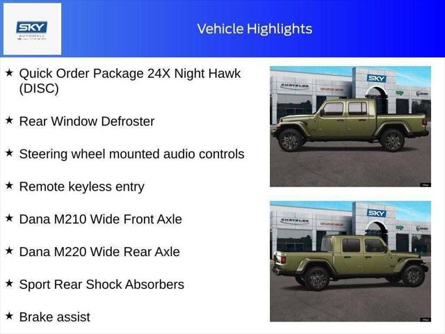 2025 Jeep Gladiator GLADIATOR NIGHTHAWK 4X4 2025 Jeep Gladiator GLADIATOR NIGHTHAWK 4X4
