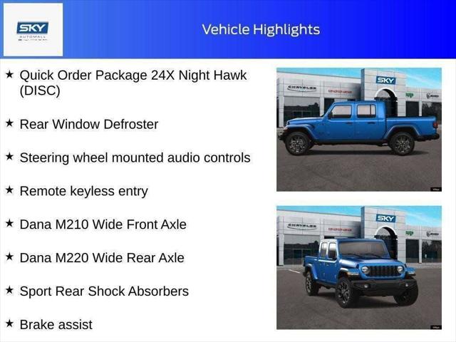 2025 Jeep Gladiator GLADIATOR NIGHTHAWK 4X4 2025 Jeep Gladiator GLADIATOR NIGHTHAWK 4X4