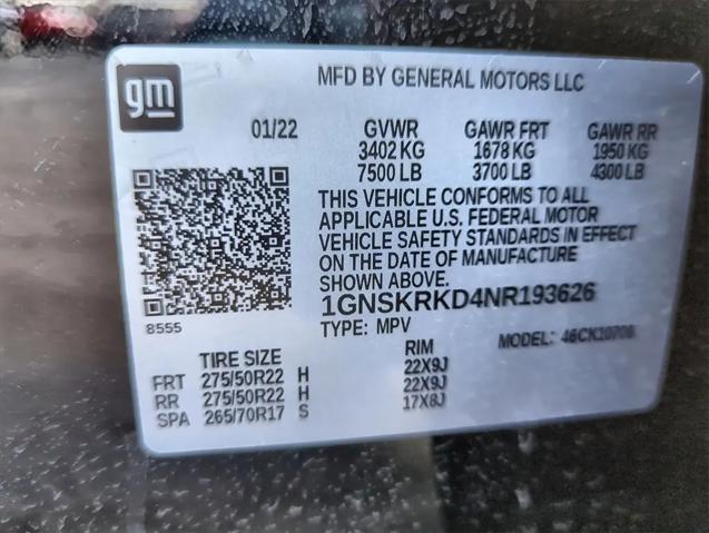 2022 Chevrolet Tahoe 4WD RST