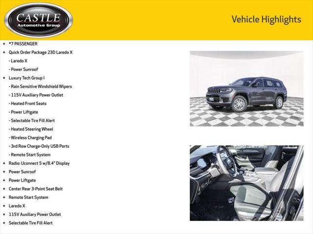 2025 Jeep Grand Cherokee GRAND CHEROKEE L LAREDO X 4X4