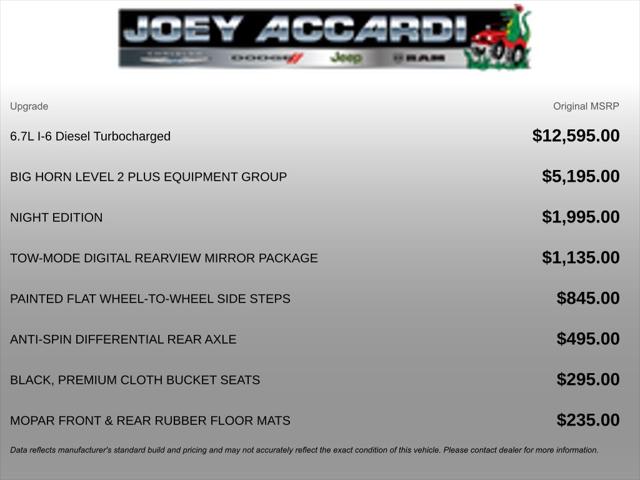 2025 RAM Ram 2500 RAM 2500 BIG HORN CREW CAB 4X4 64 BOX 2025 RAM Ram 2500 RAM 2500 BIG HORN CREW CAB 4X4 64 BOX