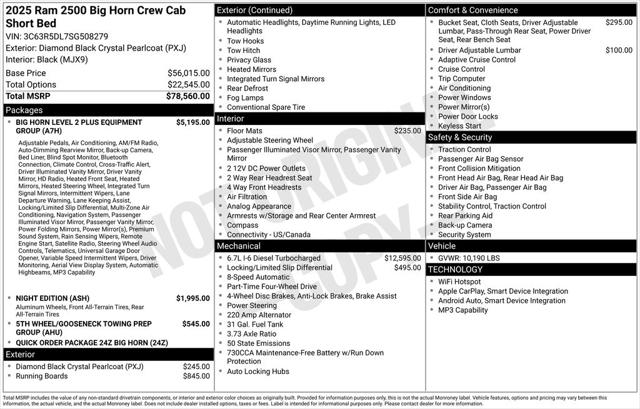 2025 RAM Ram 2500 RAM 2500 BIG HORN CREW CAB 4X4 64 BOX