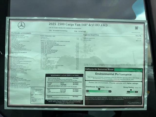 2025 Mercedes-Benz Sprinter 2500 Standard Roof 4-Cyl Diesel HO