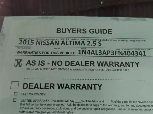 2015 Nissan Altima 2.5 S