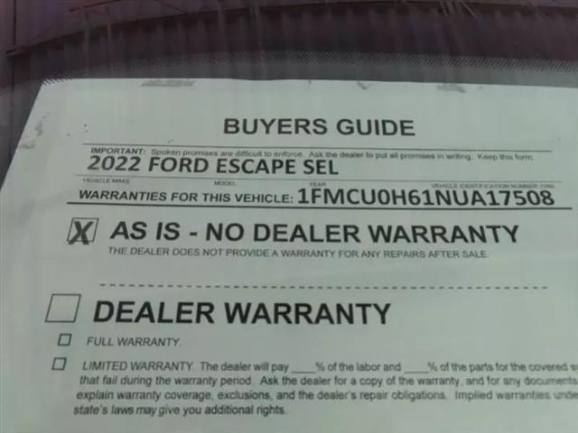 2022 Ford Escape SEL