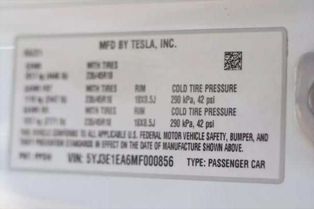2021 Tesla Model 3 Standard Range Plus Rear-Wheel Drive
