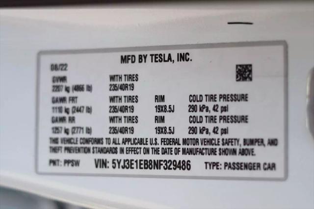 2022 Tesla Model 3 Long Range Dual Motor All-Wheel Drive