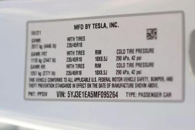 2021 Tesla Model 3 Standard Range Plus Rear-Wheel Drive
