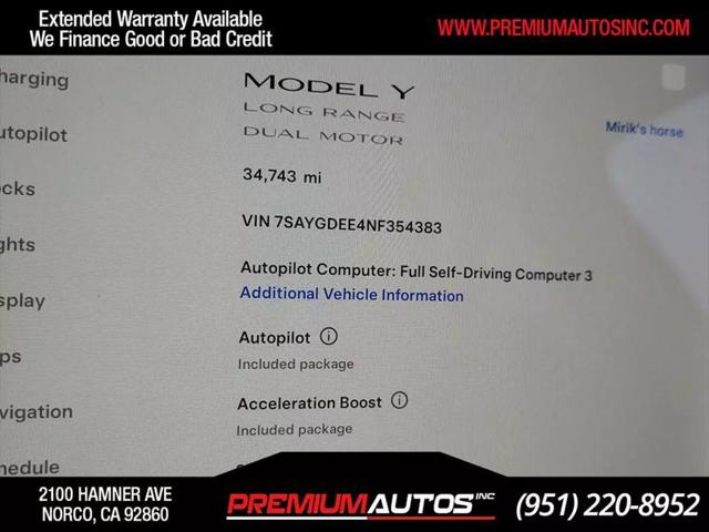 2022 Tesla Model Y Long Range Dual Motor All-Wheel Drive