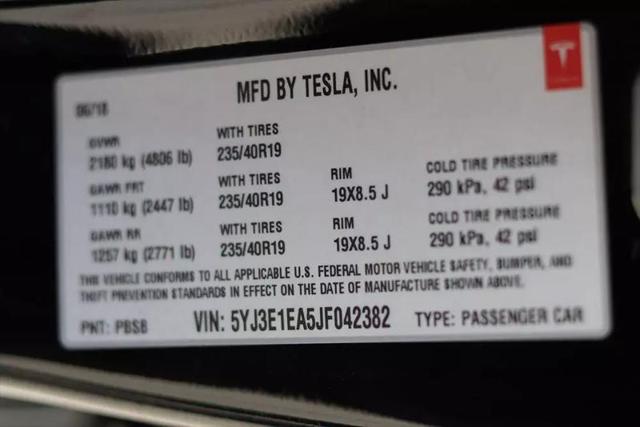 2018 Tesla Model 3 Long Range