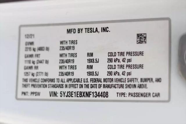 2022 Tesla Model 3 Long Range Dual Motor All-Wheel Drive