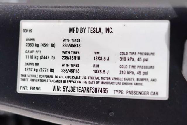 2019 Tesla Model 3 Standard Range
