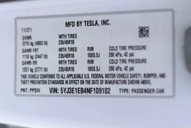 2022 Tesla Model 3 Long Range Dual Motor All-Wheel Drive