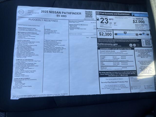 2025 Nissan Pathfinder SV 4WD
