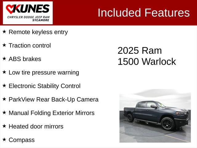 2025 RAM Ram 1500 RAM 1500 WARLOCK CREW CAB 4X4 57 BOX