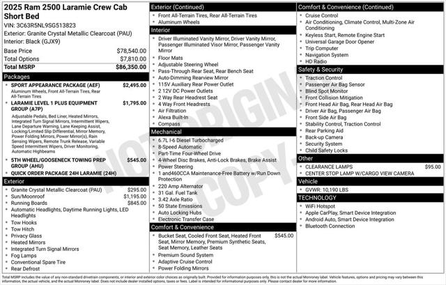 2025 RAM Ram 2500 RAM 2500 LARAMIE MEGA CAB 4X4 64 BOX