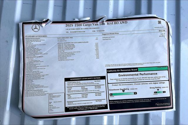 2025 Mercedes-Benz Sprinter 2500 Standard Roof 4-Cyl Diesel HO
