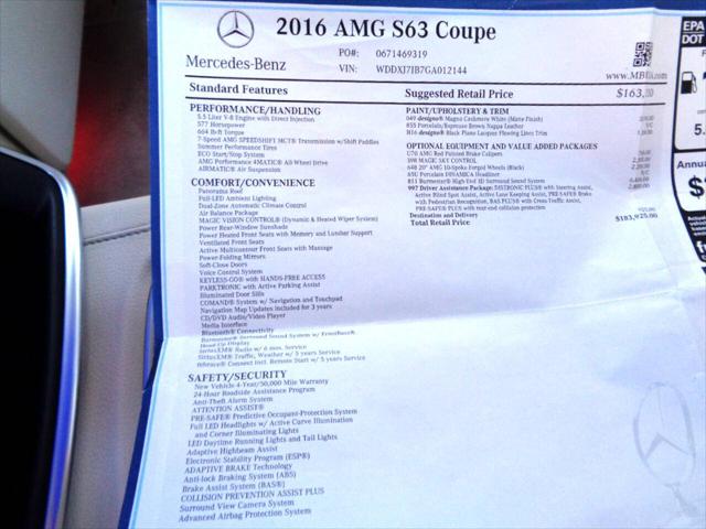 2016 Mercedes-Benz AMG S 63 4MATIC