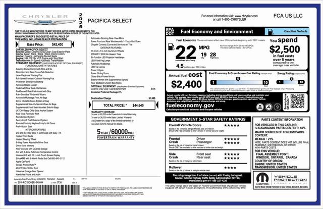 2025 Chrysler Pacifica PACIFICA SELECT