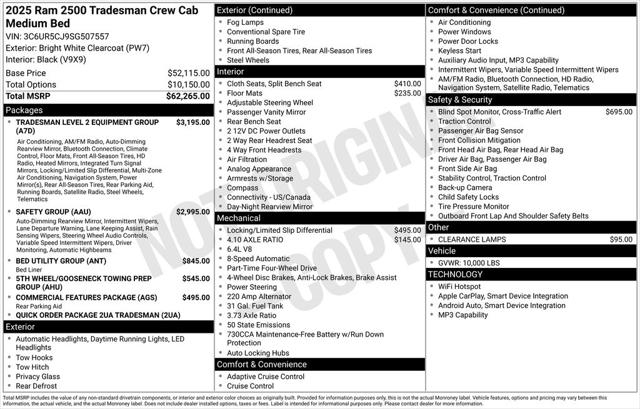 2025 RAM Ram 2500 RAM 2500 TRADESMAN CREW CAB 4X4 64 BOX
