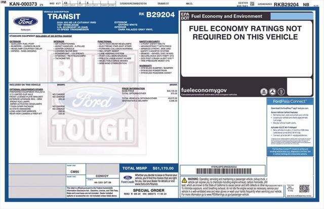 2024 Ford Transit Cutaway Base w/11,000 lb. GVWR