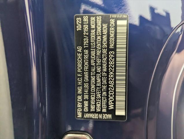 2024 Porsche 718 Boxster GTS 4.0