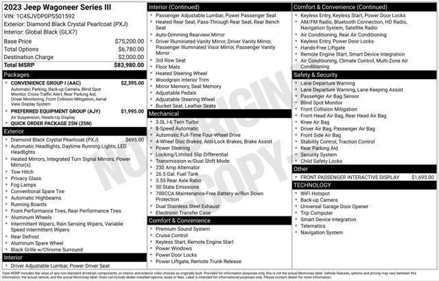 2023 Wagoneer Wagoneer Series III 4x4 2023 Wagoneer Wagoneer Series III 4x4