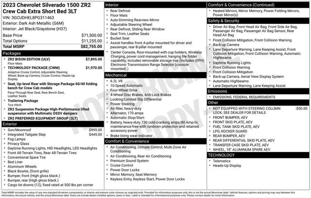 2023 Chevrolet Silverado 1500 4WD Crew Cab Short Bed ZR2