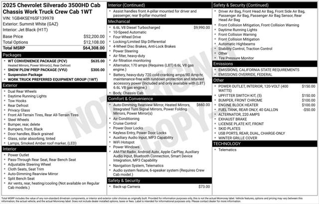 2025 Chevrolet Silverado 3500HD Work Truck