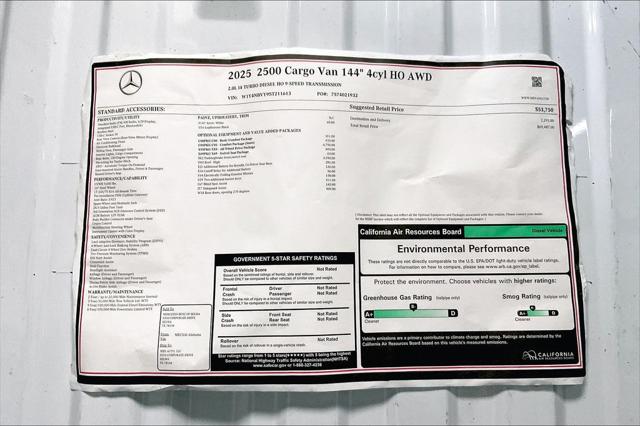 2025 Mercedes-Benz Sprinter 2500 Standard Roof 4-Cyl Diesel HO