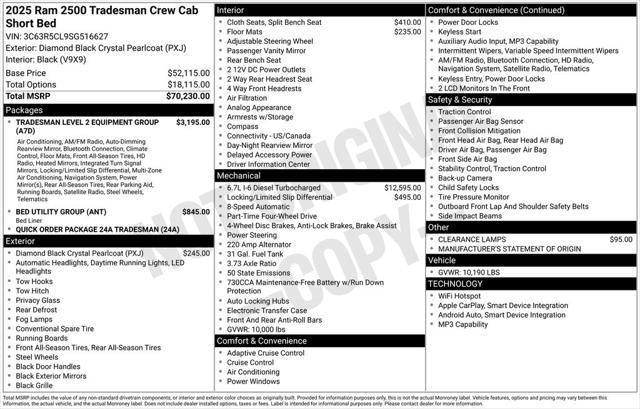 2025 RAM Ram 2500 RAM 2500 TRADESMAN CREW CAB 4X4 64 BOX