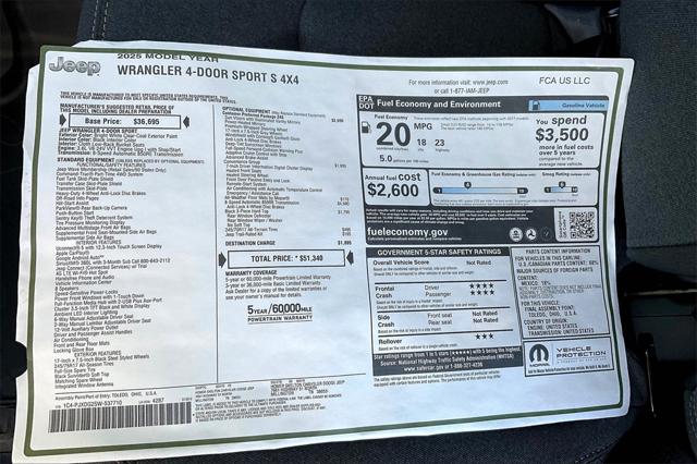 New 2025 Jeep Wrangler For Sale in Millington, TN