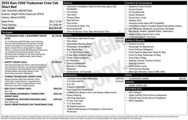 2025 RAM Ram 2500 RAM 2500 TRADESMAN CREW CAB 4X4 64 BOX
