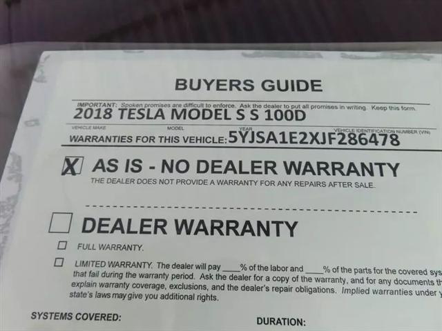 2018 Tesla Model S 100D