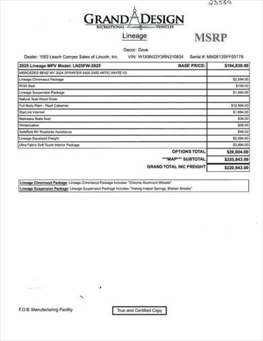 2025 Mercedes-Benz Sprinter 4500 Chassis Standard Roof 4-Cyl Diesel HO
