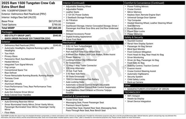 2025 RAM Ram 1500 RAM 1500 TUNGSTEN CREW CAB 4X4 57 BOX