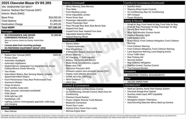 New 2025 Chevrolet Blazer EV For Sale in Muscle Shoals, AL