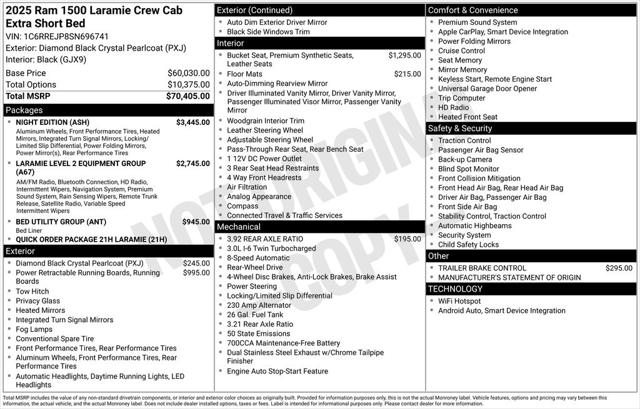 2025 RAM Ram 1500 RAM 1500 LARAMIE CREW CAB 4X2 57 BOX