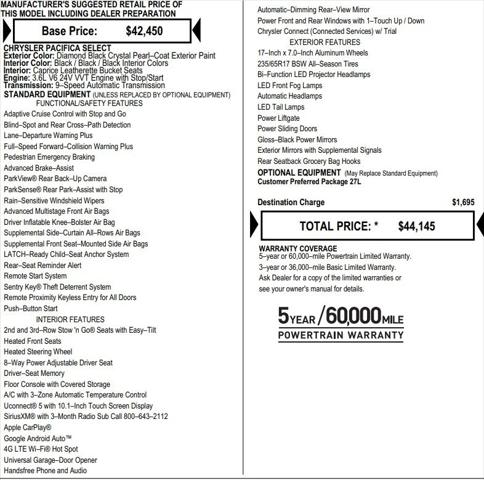 2025 Chrysler Pacifica PACIFICA SELECT
